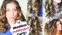 4 Overnight No Heat Curls | Overnight Heatless Curl Methods
