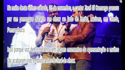 Castigo veio a cavalo - Público abandona show de Zéze di Camargo e o deixa cantando sózinho