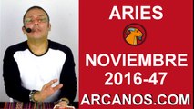 ARIES HOROSCOPO SEMANAL 13 al 19 de NOVIEMBRE 2016-Amor Solteros Parejas Dinero Trabajo-ARCANOS.COM