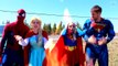 Frozen Elsa Flies! w/ Spiderman, Pink Spidergirl, Doctor & Joker Prank! Superhero Fun :)