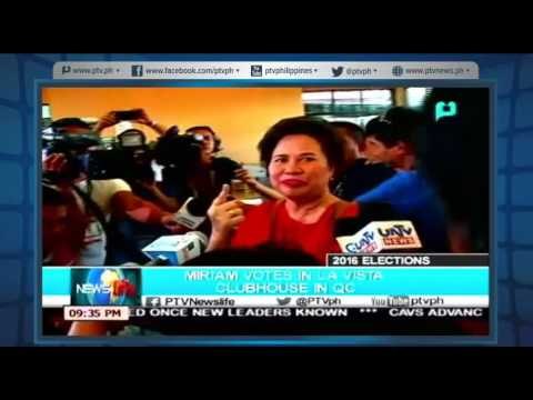 [Newslife] Miriam votes in LA Vista Clubhouse in QC [05|09|16]