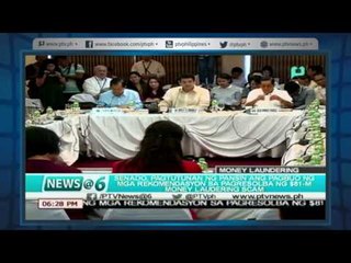 [News@6] Pagtutunan ng senado ang pagbuo ng rekomendasyon para maresolba ang $81-M scam