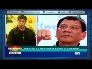 [Good Morning Boss] Pinaigting na pagsugpo sa krimen at korapsyon [05|19|16]