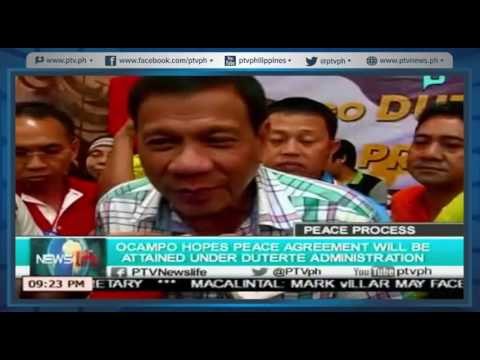 [NewsLife] Ocampo hopes Peace Agreement will be attained under Duterte Administration [05|18|16]