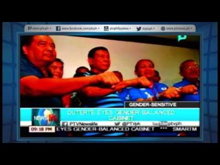 [NewsLife]  Duterte Eyes Gender-Balanced Cabinet  [05|13|16]