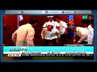 [News@6] Negosyante mula Singapore na si Jennie Chua, nag Courtesy Call kay Pangulong Aquino