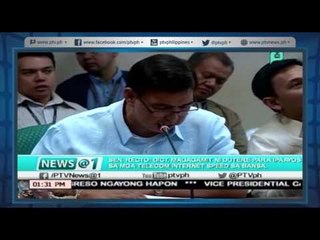 [News@1] Sen Recto. DICT, magagamit ni Duterte para ipaayos sa mga Telecom Internet speed ng bansa