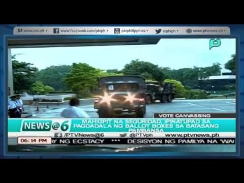 [News@6] Mahigpit na seguridad, ipinatupad sa pagpapadala ng Ballot Boxes sa Batasang pambansa