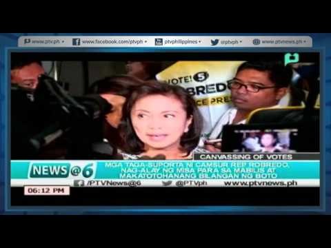 [News@6] Tagasuporta ni Robredo, nag-alay ng misa para sa maayos at mabilis na canvassing [05|25|16]