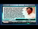 [News@1] Malacañang iginiit na may sapat na mekanismo ang pamahalaan sa pagpapatupad ng K12 Program