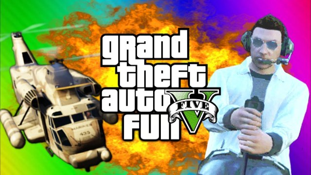 VanossGaming GTA 5 Funny Moments - Airfield Trolling, Cargobob, Car Heist