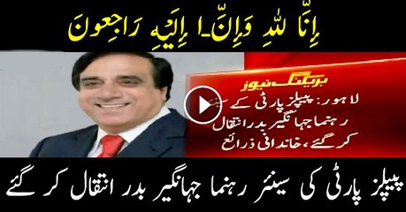 PPP leader Jahangir Badar passes away