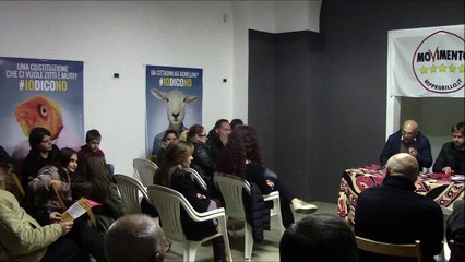 Movimento 5 Stelle a Torre S. Susanna intervento dibattito con Cristian Casili Cons. reg. e  prof. Fortunato Sconosciuto-12.11.2016