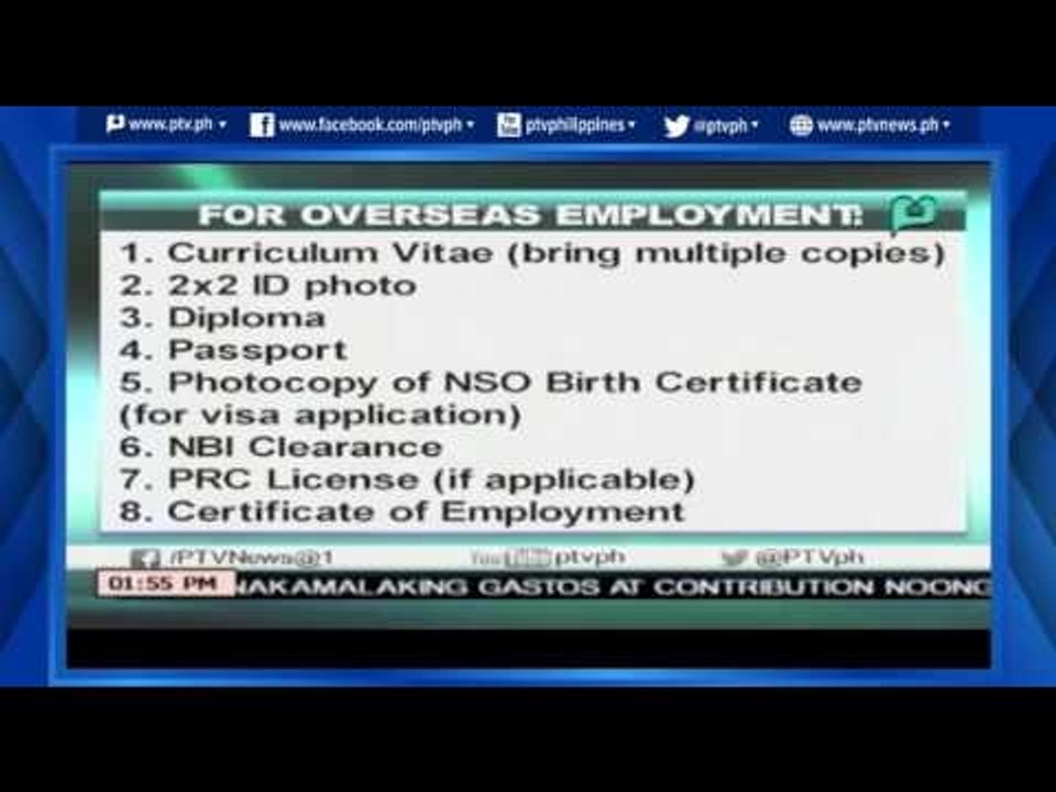 [News@1] Job Fair nakatakdang isagawa sa June 12 bilang selebrasyon ng Araw ng Kalayaan [06|09|16]