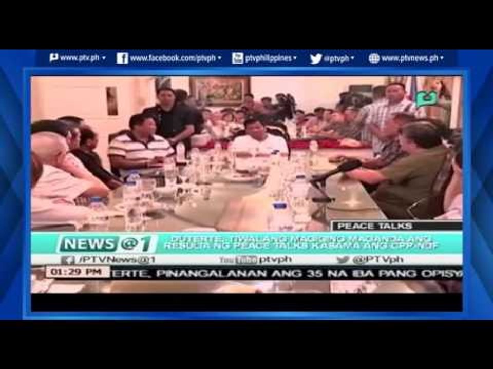 [News@1] Duterte, tiwalang magiging maganda ang resulta ng peace talks kasama ang CPP-NDF