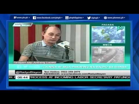 [Radyo Bisyon] La Niña at mga parating na Bagyo sa Bansa Guest: Anthony Lucero