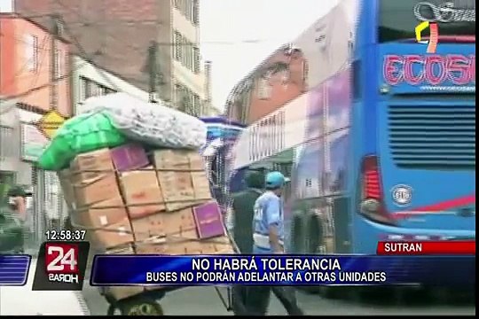 SUTRAN: buses no tendrán tolerancia para adelantar otras unidades