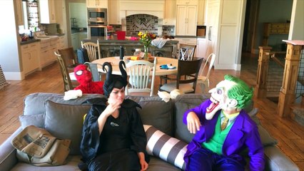 Maleficent Baby Poop Prank on Spiderman And Frozen Elsa In Real LIfe in 4k