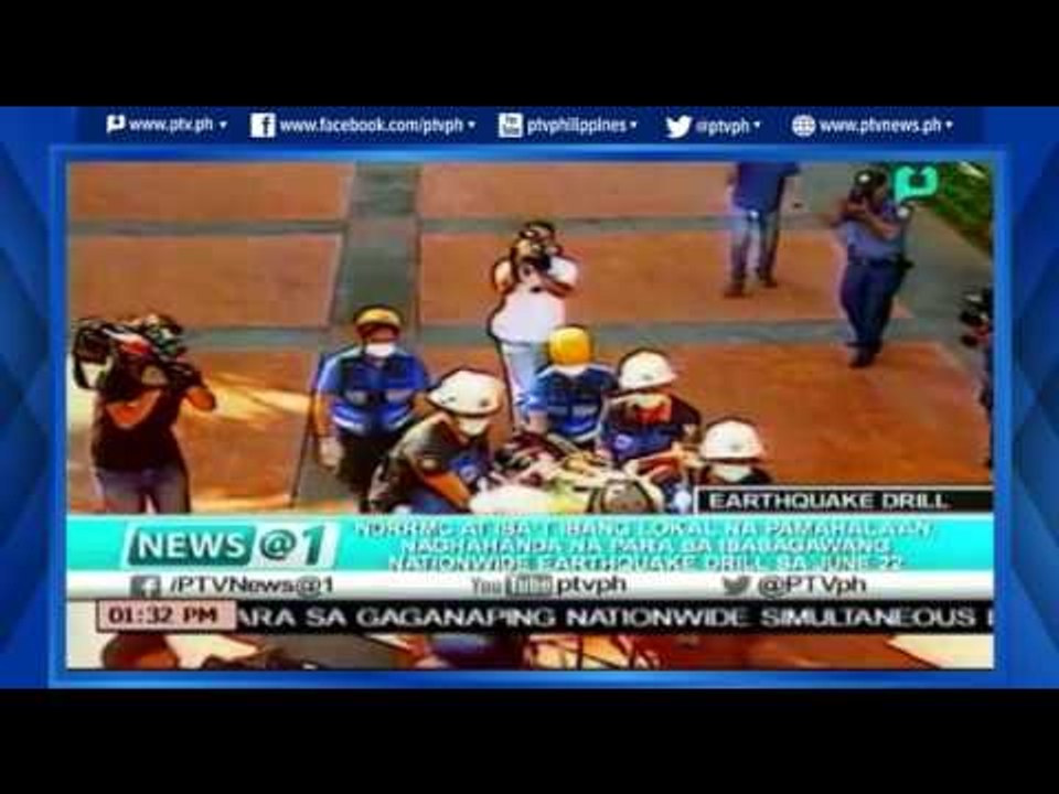 [News@1] NDRRMC at iba pang lokal na pamahalaan, naghahanda na para sa Nationwide Earthquake Drill