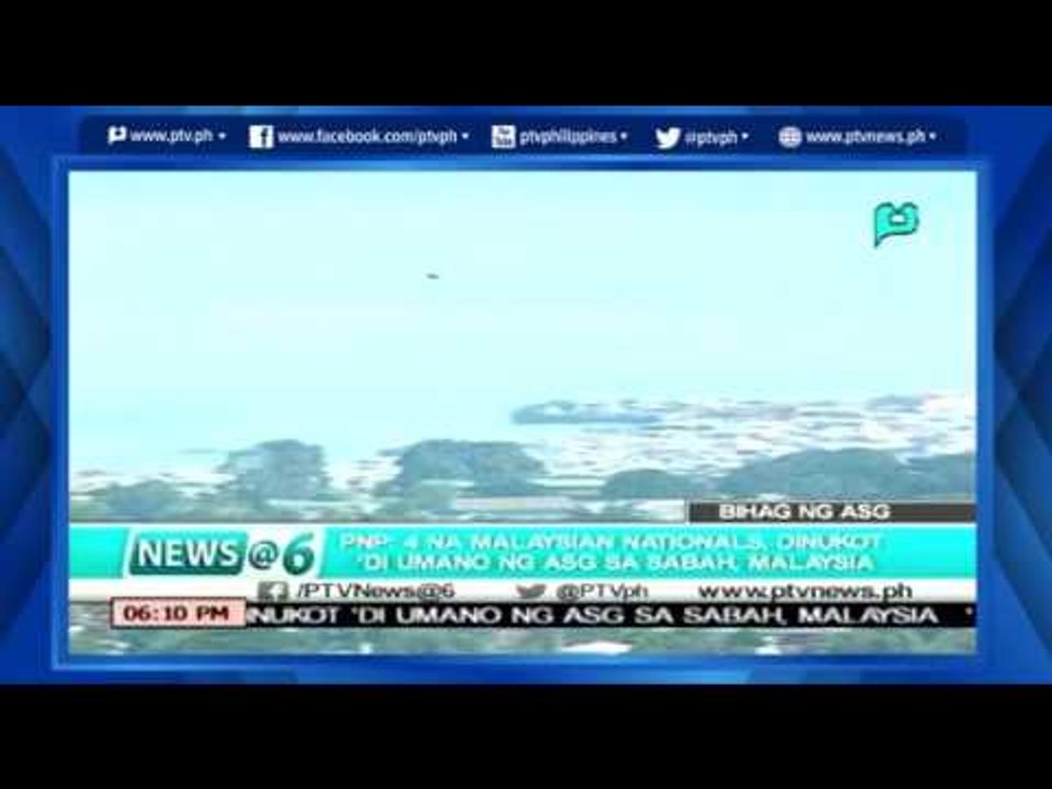 [News@6] PNP: 4 Malaysian Nationals, dinukot di umano ng ASG sa Sabah, Malaysia [06|16|16]