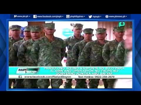 Pangulong Aquino, nagpunta ng Sulo para alamin ang operasyon ng tropa ng Gobyerno kontra Abu Sayyaf