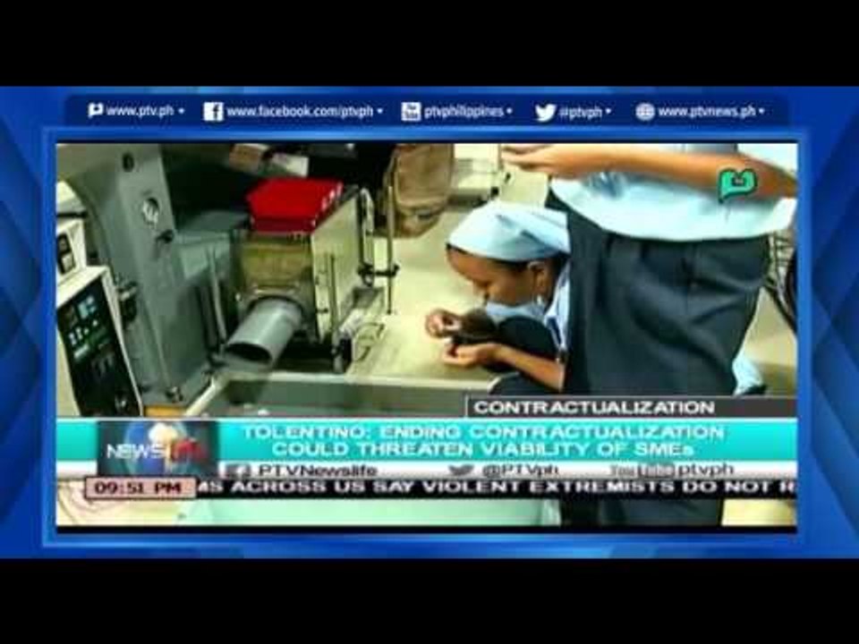 [Newslife] Tolentino: Ending contractualization could threaten viability of SMEs [06|15|16]