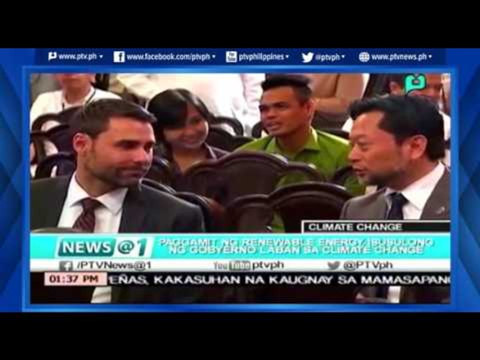 [News@1] Paggamit ng 'renewable energy', isusulong ng gobyerno laban sa climate change [06|16|16]