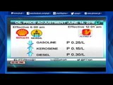 [News@1] Mga kompanya ng langis at kerosene, nagpatupad ng tapyas presyo ngayong araw [06|14|16]