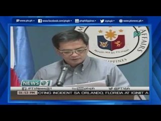 [News@1] DFA, patuloy na nakamonitor sa insidente ng pamamaril sa Orlando,Florida USA