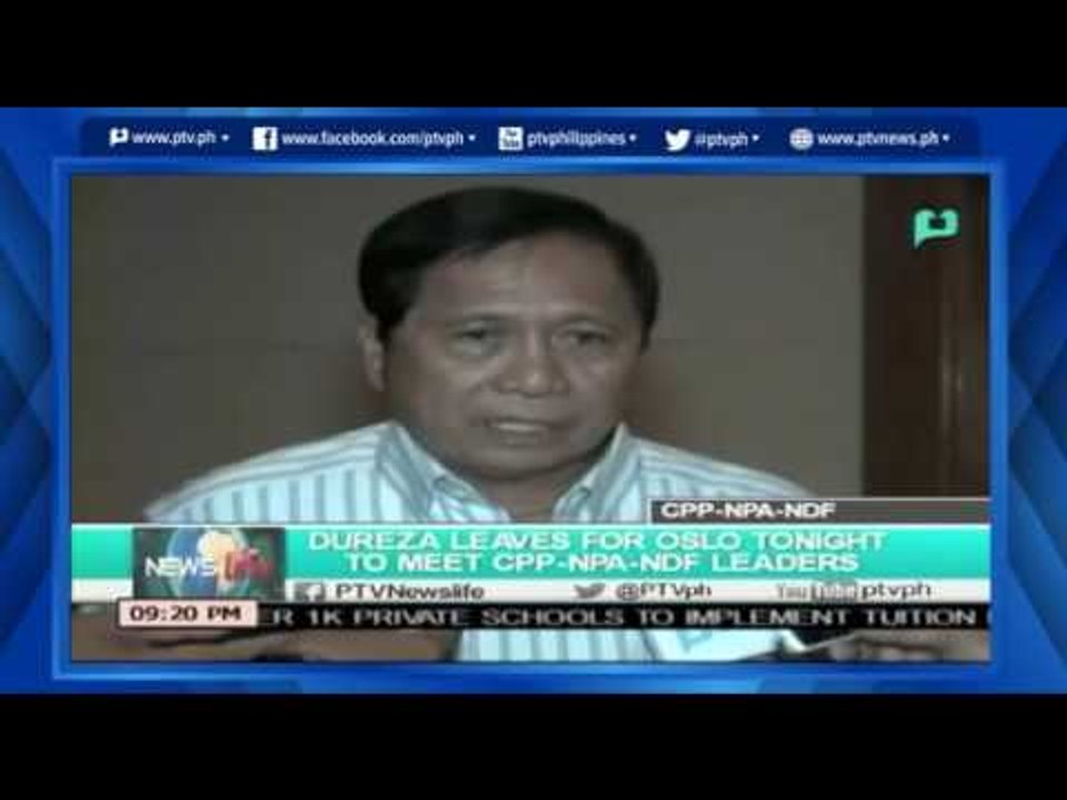 [NewsLife] Dureza leaves for Oslo, Norway to meet CPP-NPA-NDF leaders [06|10|16]