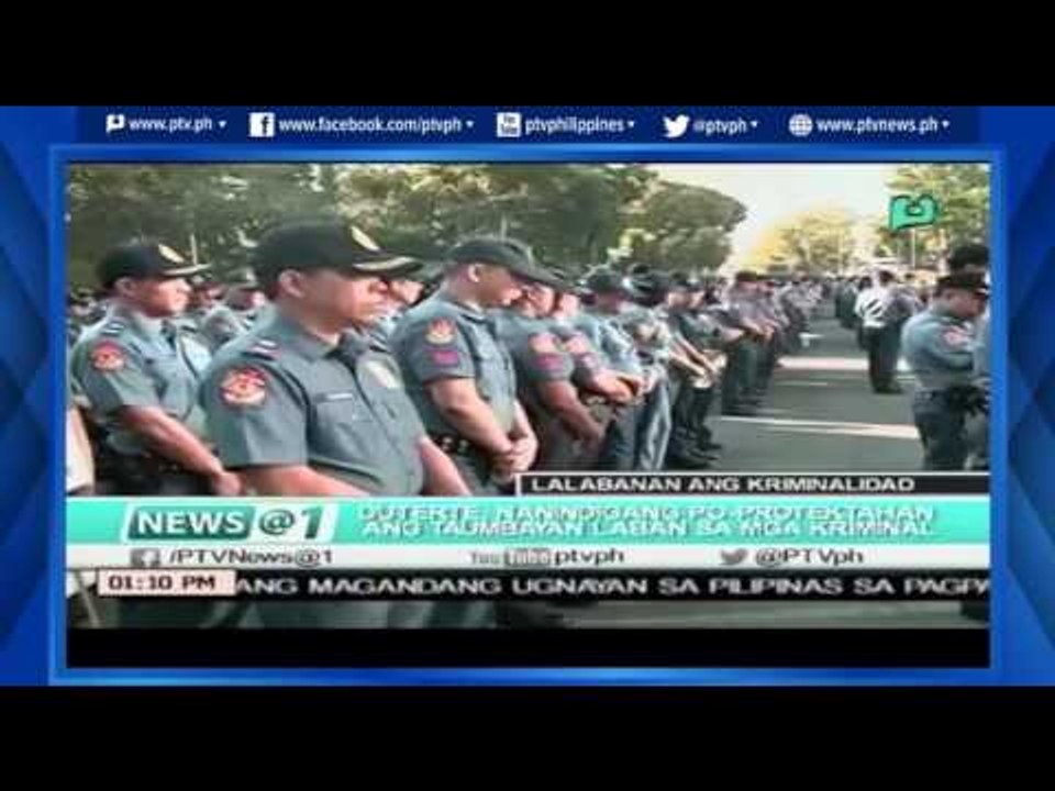 [News@1] Duterte, nanindigan na kanyang tatapusin ang kriminalidad sa bansa