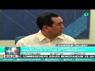 [NewsLife] Bautista, ready to answer joint memorandum of COMELEC commissioners [06|24|16]