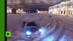 Du snowboard freeride en plein centre de Saint-Pétersbourg filmé depuis un drone