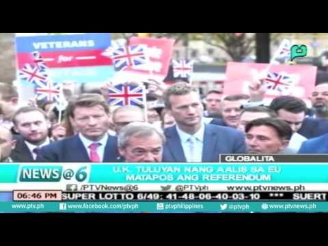 [News@6] U.K., tuluyan nang aalis ng EU matapos ang referendum [06|24|16]