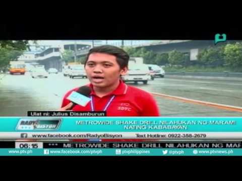 [Radyo Bisyon] Metrowide Shake Drill , nilahukan ng marami nating kababayan [06|23|16]