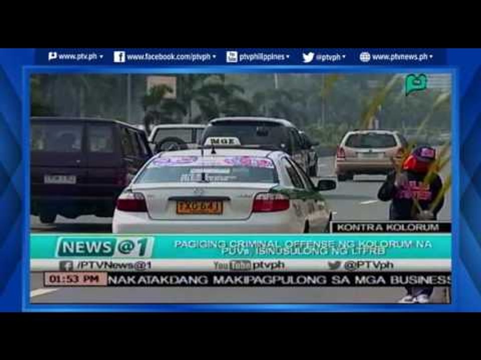 [News@1] LTFRB isinusulong ang pagiging Criminal Offense ng Kolorum na PUVs  [06|20|16]