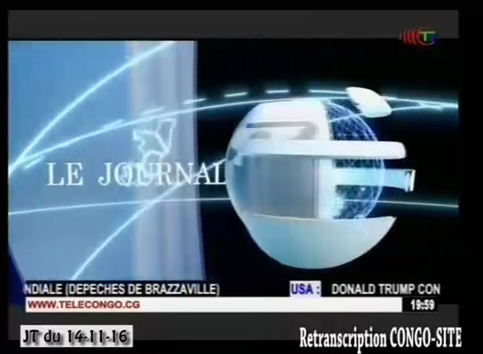 Journal de 20h TVCongo du Lundi 14 novembre 2016 -By Congo-Site