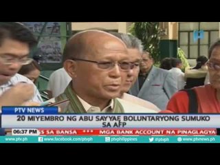 20 miyembro ng Abu Sayyaf boluntaryong sumuko sa AFP