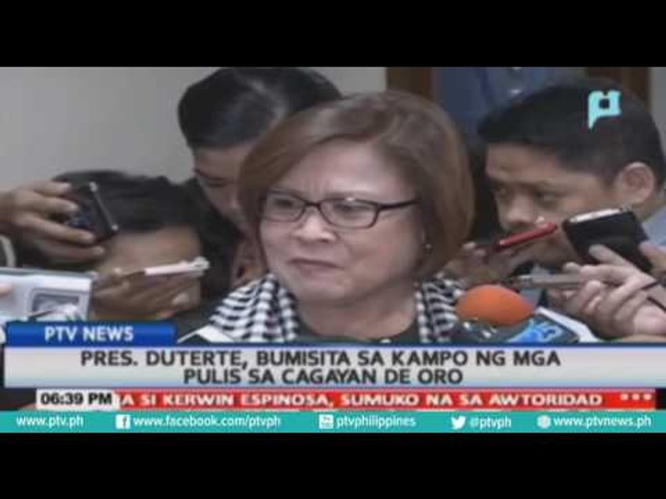 Pres. Duterte, bumisita sa kampo ng mga pulis sa Cagayan De Oro