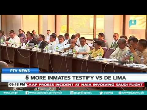 5 more inmates testify vs. Sen. De Lima