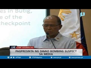 Pagpresinta ng Davao bombing suspect sa media