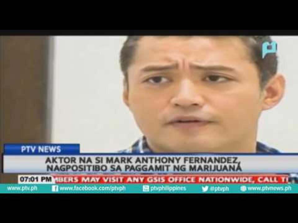 Actor na si Mark Anthony Fernandez, nagpositibo sa paggamit ng Marijuana