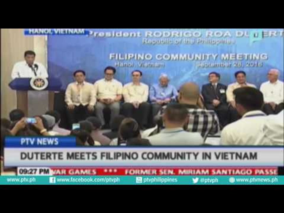Duterte meets Filipino community in Vietnam