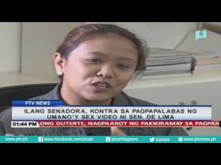 Ilang senadora, kontra sa pagpapalabas ng umano'y sex video ni Sen. De Lima