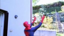 SPIDERMAN vs JOKER - FART Prank /w Frozen Elsa, Pink Spidergirl - Funny #Superhero Movie In Real