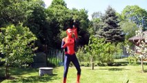 Spiderman VS Kinder Surprise Prank /w Pink Spidergirl Fun #Superhero In Real Life