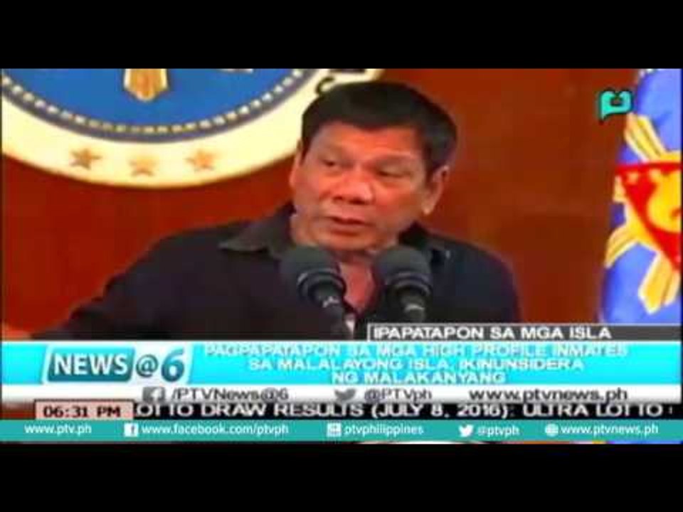 Pagpapatapon sa mga 'High Profile' inmates sa malalayong isla, ikinunsidera sa Malakanyang