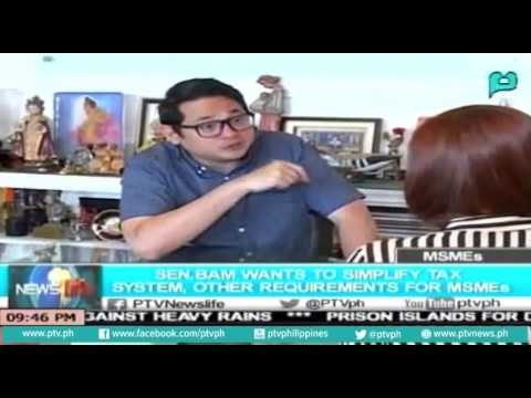 [NewsLife] Sen. Bam Aquino wants to simplify Tax Sys. and other requirements for MSMEs [07|08|16]
