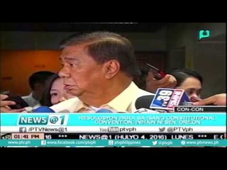 [News@1] Resolusyon para sa isang Constitutional Convention, inihain ni Sen Drilon[07|04|16]