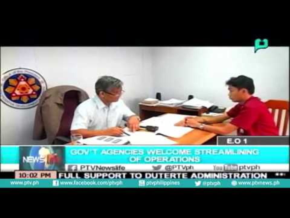 [NewsLife] Gov't agencies welcome streamlining of operations [07|05|16]